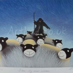 blue sky over winster by mackenzie thorpe