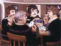 Bridge Party by Beryl Cook