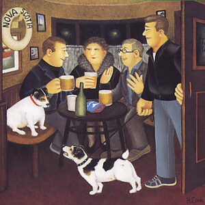 In the Snug by Beryl Cook