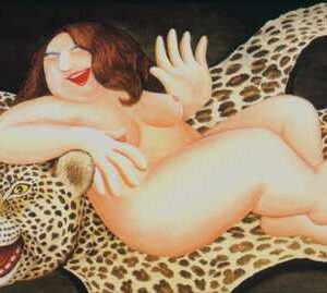 Nude on a Leapardskin by Beryl Cook