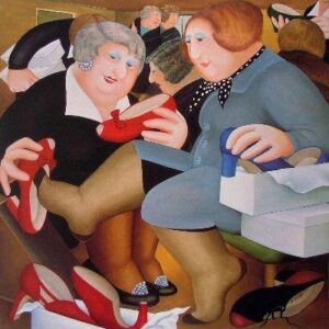 Shoe Shop by Beryl Cook