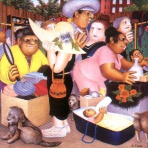 Street Market by Beryl Cook