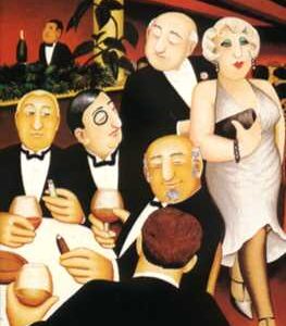 The Baron Entertains by Beryl Cook