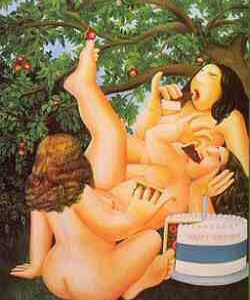 The Birthday Cake by Beryl Cook